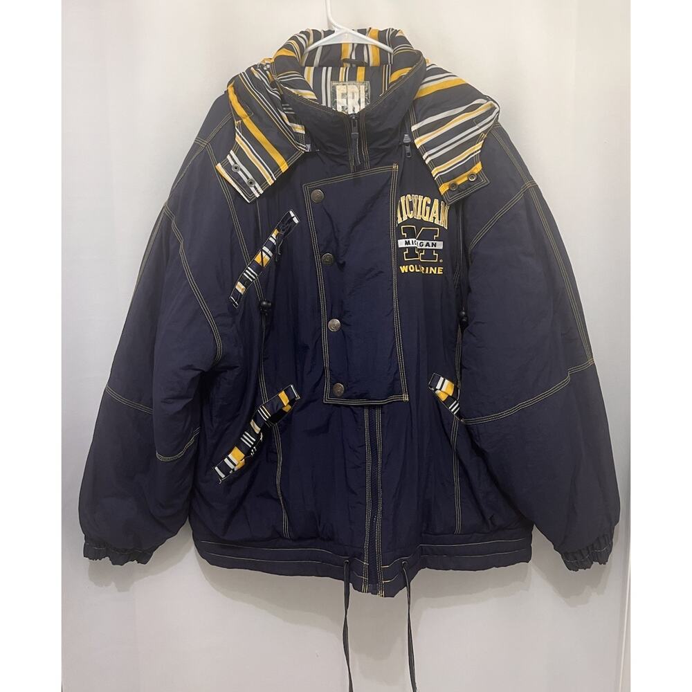 1990s B. Wolner Michigan Wolverines jacket Looney Tunes Wile E. Coyote
